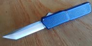 Lightning Blue D/A OTF Automatic Knife Satin Tanto