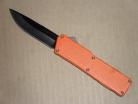 Lightning Orange OTF D/A Automatic Knife Black Blade