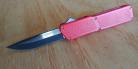 Lightning Red D/A OTF Automatic Knife Two Tone Drop Serrated