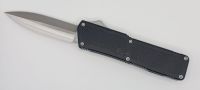 Lightning Supreme Black D/A OTF Automatic Knife Dagger Point Satin Plain