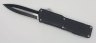 Lightning Supreme Black D/A OTF Automatic Knife Dagger Point Two Tone Plain