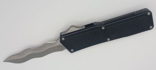 Lightning Supreme Black D/A OTF Automatic Knife Kriss Point Satin Plain