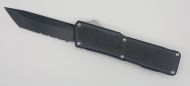 Lightning Supreme Black D/A OTF Automatic Knife Tanto Point Black Serrated