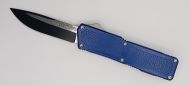 Lightning Supreme Blue D/A OTF Automatic Knife Black Drop Point Two Tone