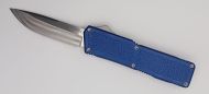 Lightning Supreme Blue D/A OTF Automatic Knife Drop Point Satin Plain