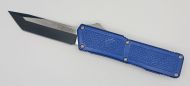Lightning Supreme Blue D/A OTF Automatic Knife Tanto Point Two Tone Plain