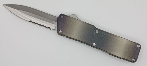 Lightning Supreme Camouflage D/A OTF Automatic Knife Dagger Point Satin Serrated