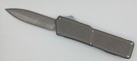Lightning Supreme Gray D/A OTF Automatic Knife Dagger Point Damascus Plain