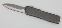 Lightning Supreme Gray D/A OTF Automatic Knife Dagger Point Satin Plain