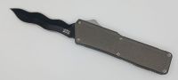 Lightning Supreme Gray D/A OTF Automatic Knife Kris Point Black Plain