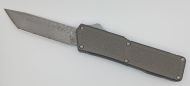 Lightning Supreme Gray D/A OTF Automatic Knife Tanto Point Damascus Plain