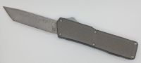 Lightning Supreme Gray D/A OTF Automatic Knife Tanto Point Damascus Plain