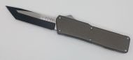 Lightning Supreme Gray D/A OTF Automatic Knife Tanto Point Two Tone Plain