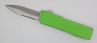 Lightning Supreme Green D/A OTF Automatic Knife Dagger Point Satin Serrated