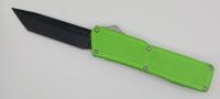 Lightning Supreme Green D/A OTF Automatic Knife Tanto Point Black Plain