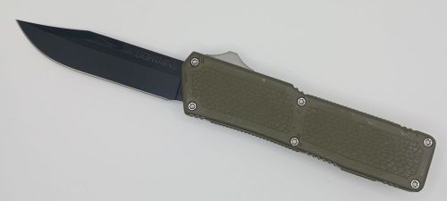 Lightning Supreme OD Green D/A OTF Automatic Knife Clip Point Black Plain