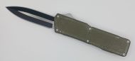 Lightning Supreme OD Green D/A OTF Automatic Knife Dagger Point Two Tone Plain
