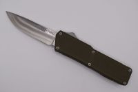Lightning Supreme OD Green D/A OTF Automatic Knife Drop Point Satin Plain