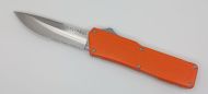 Lightning Supreme Orange D/A OTF Automatic Knife Drop Point Satin Serrated