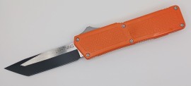 Lightning Supreme Orange D/A OTF Automatic Knife Tanto Two Tone Plain