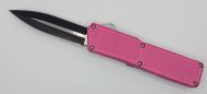 Lightning Supreme Pink D/A OTF Automatic Knife Dagger Point Two Tone Plain