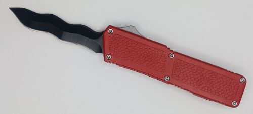 Lightning Supreme Red D/A OTF Automatic Knife Kriss Point Black Blade