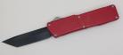 Lightning Supreme Red D/A OTF Automatic Knife Tanto Point Black Plain