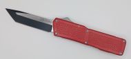Lightning Supreme Red D/A OTF Automatic Knife Tanto Point Two Tone Plain