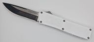 Lightning Supreme White D/A OTF Automatic Knife Drop Point Two Tone Plain