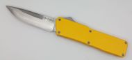 Lightning Supreme Yellow D/A OTF Automatic Knife Drop Point Satin Plain