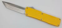 Lightning Supreme Yellow D/A OTF Automatic Knife Tanto Point Satin Plain