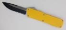 Lightning Supreme Yellow D/A OTF Automatic Knife Two Tone Drop Serrated