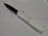 Lightning White D/A OTF Automatic Knife Black Dagger