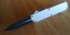 Lightning White D/A OTF Automatic Knife Two Tone Dagger