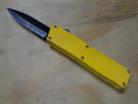 Lightning Yellow D/A OTF Automatic Knife Black Dagger Serrated