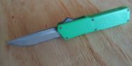 Lightning Zombie Green D/A OTF Automatic Knife Satin DP Serrated