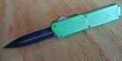 Lightning Zombie Green D/A OTF Automatic Knife Two Tone Dagger