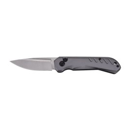 Lightweight CNC Machined Automatic Knife Stonewashed Clip Point Blade Gray