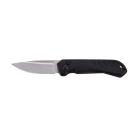 Lightweight CNC Machined Switchblade with Stonewashed Clip Point Blade Black