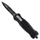 Market Black D/A OTF Automatic Knives Black Dagger Serrated Dozen