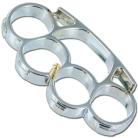 Metal Brass Knuckles Paperweight Silver Belt Buckle