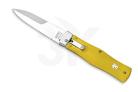 Mikov Predator Yellow Lever Lock Automatic Knife Satin Bayo