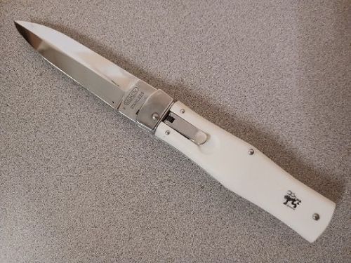 Mikov 241 Predator Leverlock Automatic Knife White No Clip