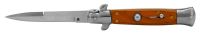 Milano 9" Stiletto Automatic Knife Wood (4" Satin)