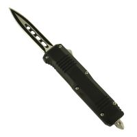 Mini 7" Black D/A OTF Automatic Knife Two Tone Dagger