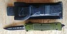 Mini Delta Force Army Green D/A OTF Automatic Knife 2 Tone Dagger