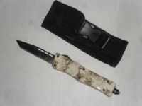 Mini Delta Force D/A OTF Desert Camo Automatic Knife Black Tanto