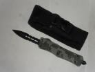Mini Delta Force D/A OTF Digital Camo Automatic Knife Black Dagger Serrated