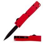 Mini Firecracker Red D/A OTF Automatic Knife Black Dagger