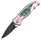Mini Marijuana Automatic Knife Pink